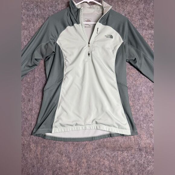The North Face FlashDry 1/4 Zip Jacket Women's Medium Green Athleisure Running - Picture 2 of 7